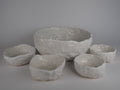 White Dimple Bowl Set