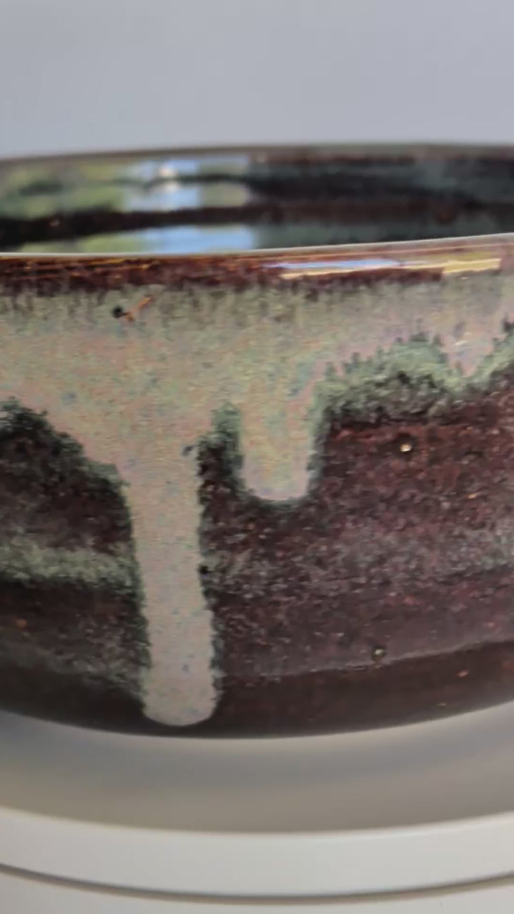 Iron Luster Drip Bowl