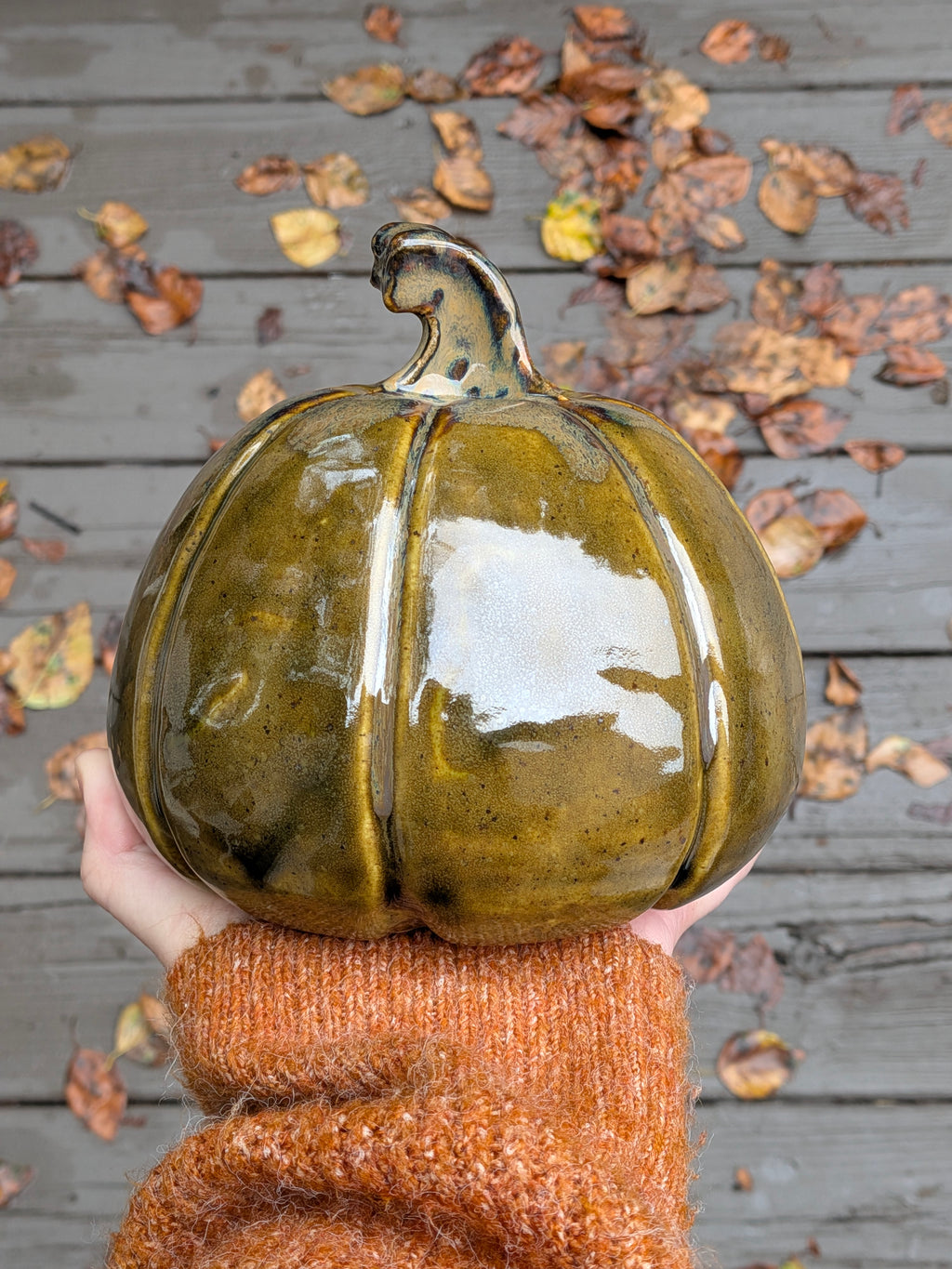 Large Dark Green Pumpkin