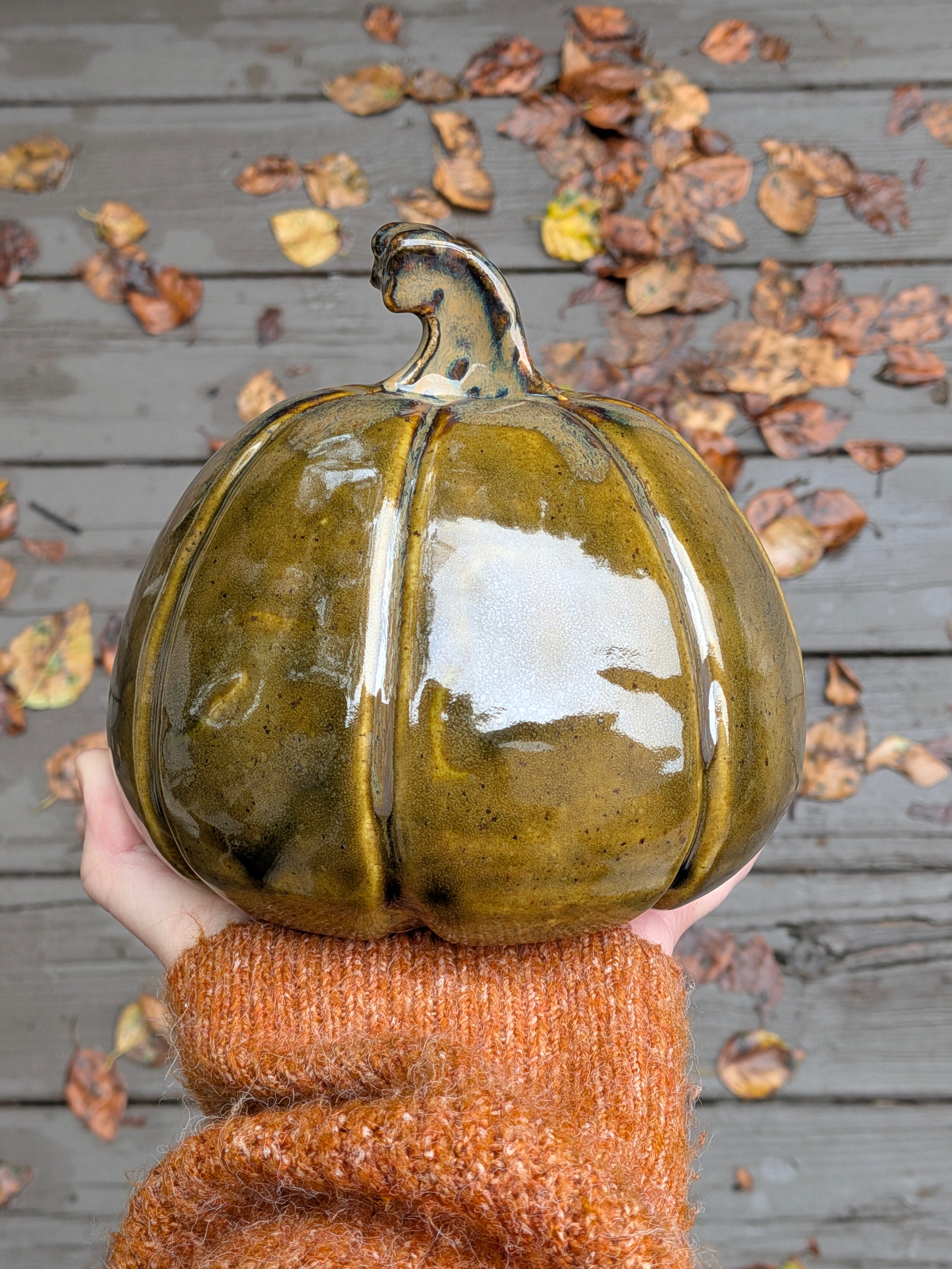 Large Dark Green Pumpkin