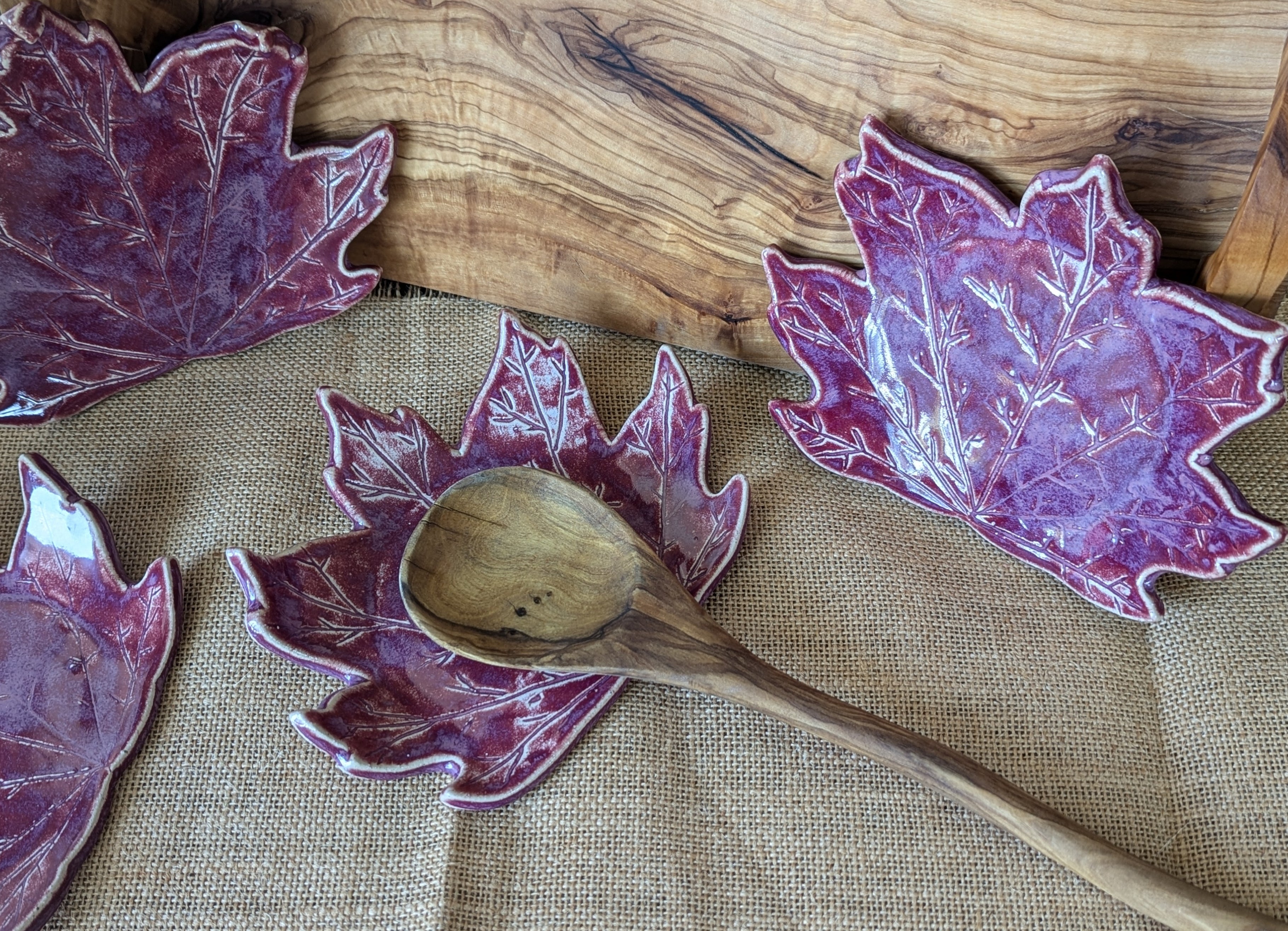 Maple Leaf Spoon Rest 1