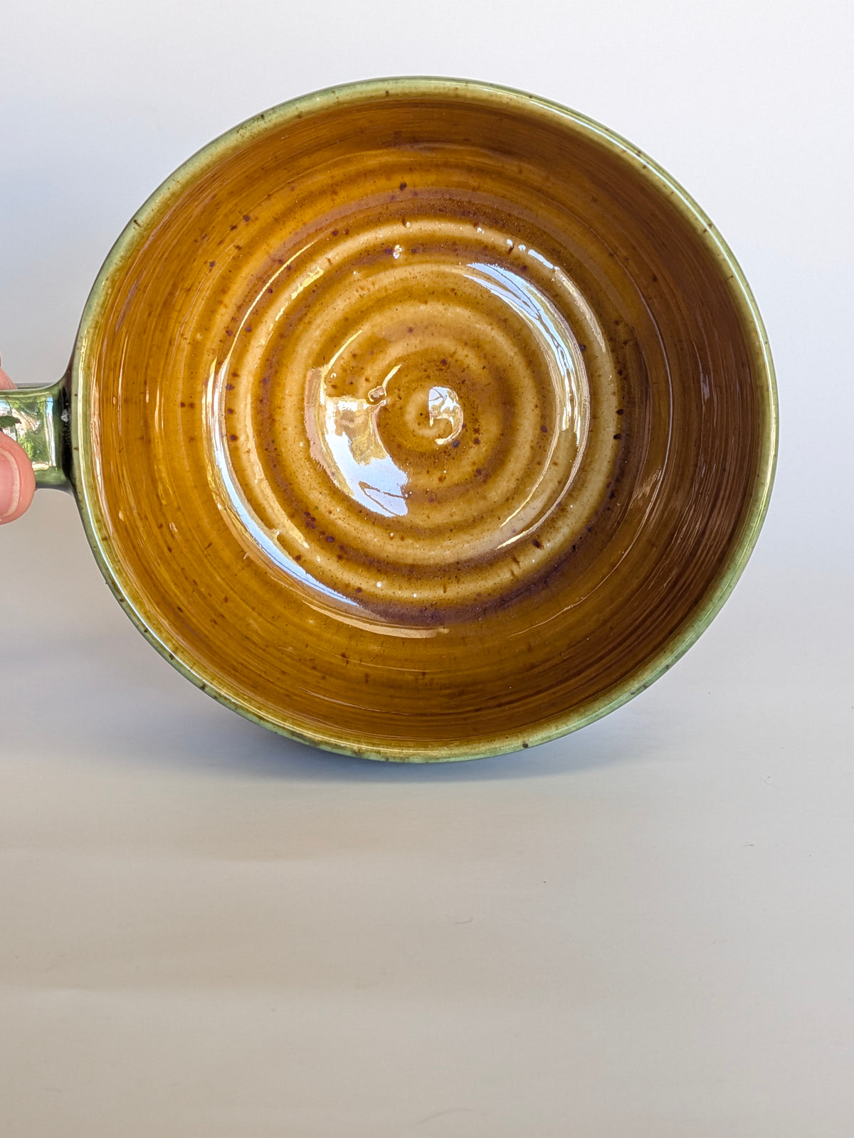 Green and Amber Soup Mug